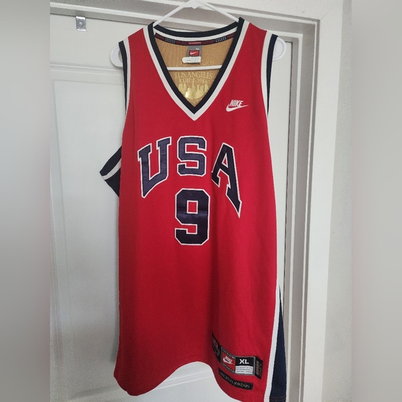 Michael Jordan Nike 1984 Red Olympic USA Legends #9 Jersey XL Dream Team - Picture 1 of 4